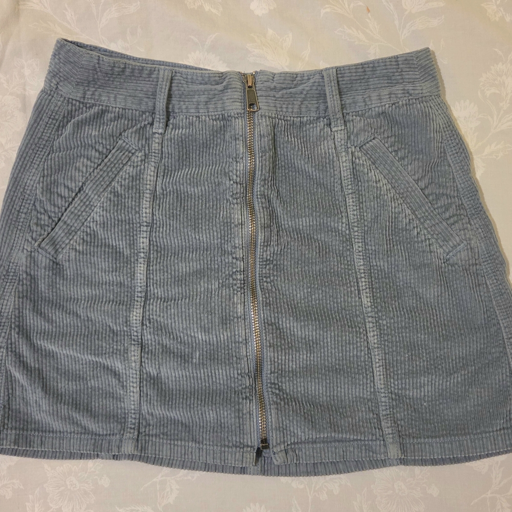 American Eagle Outfitters Light Blue Corduroy Pencil Skirt